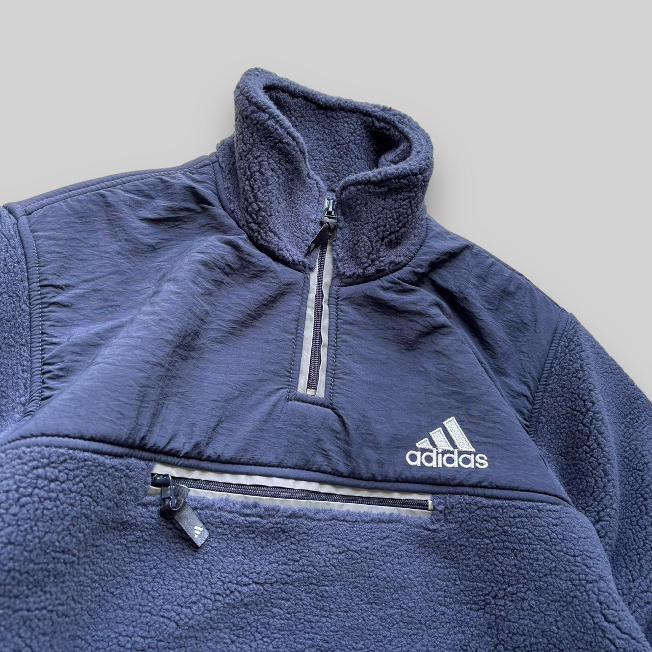 Vintage Adidas Quarter Zip Fleece (Medium)