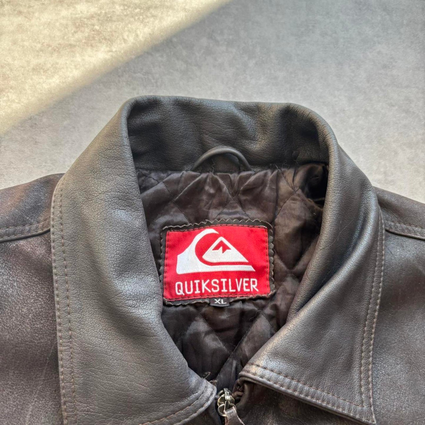 Quiksilver Leather Jacket (XL)
