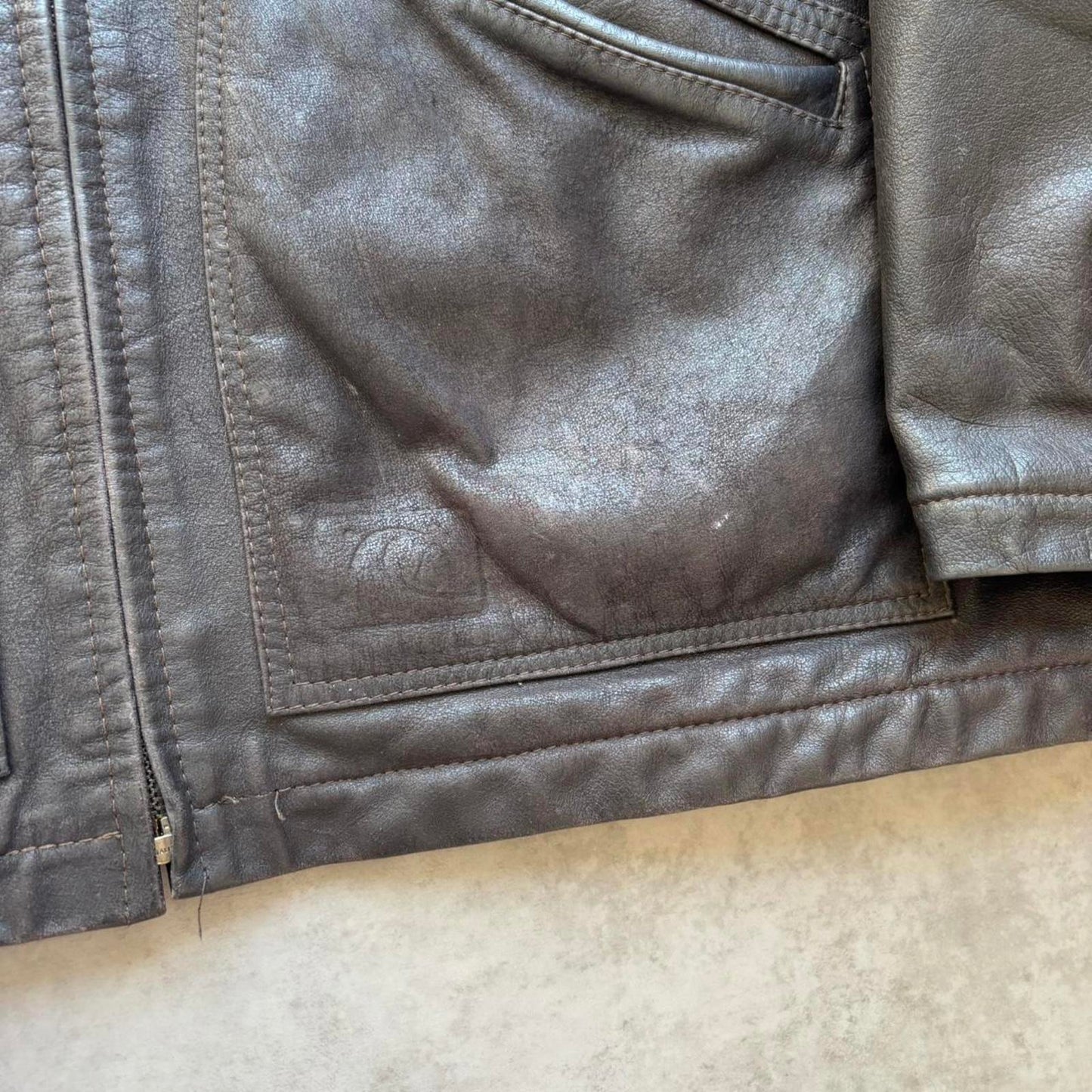 Quiksilver Leather Jacket (XL)