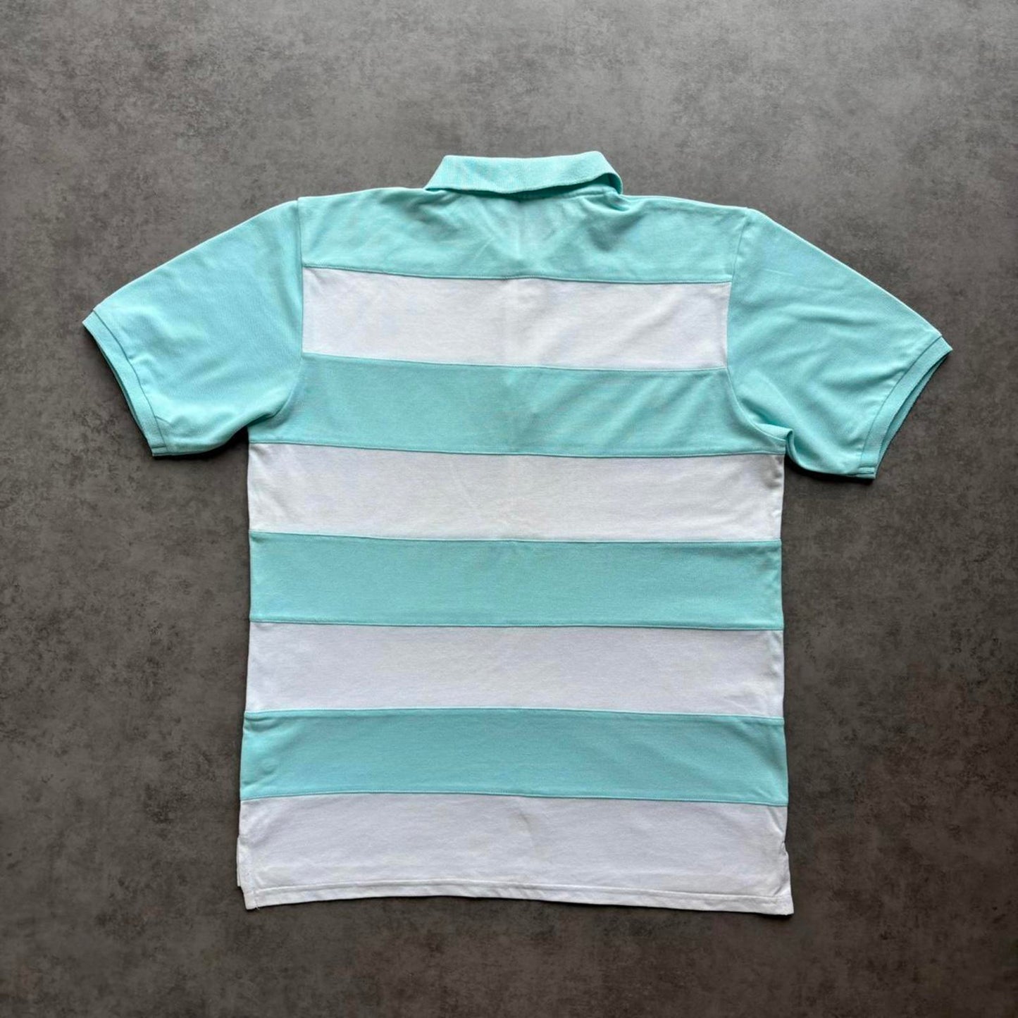 YSL Striped Polo Shirt Blue (Large)