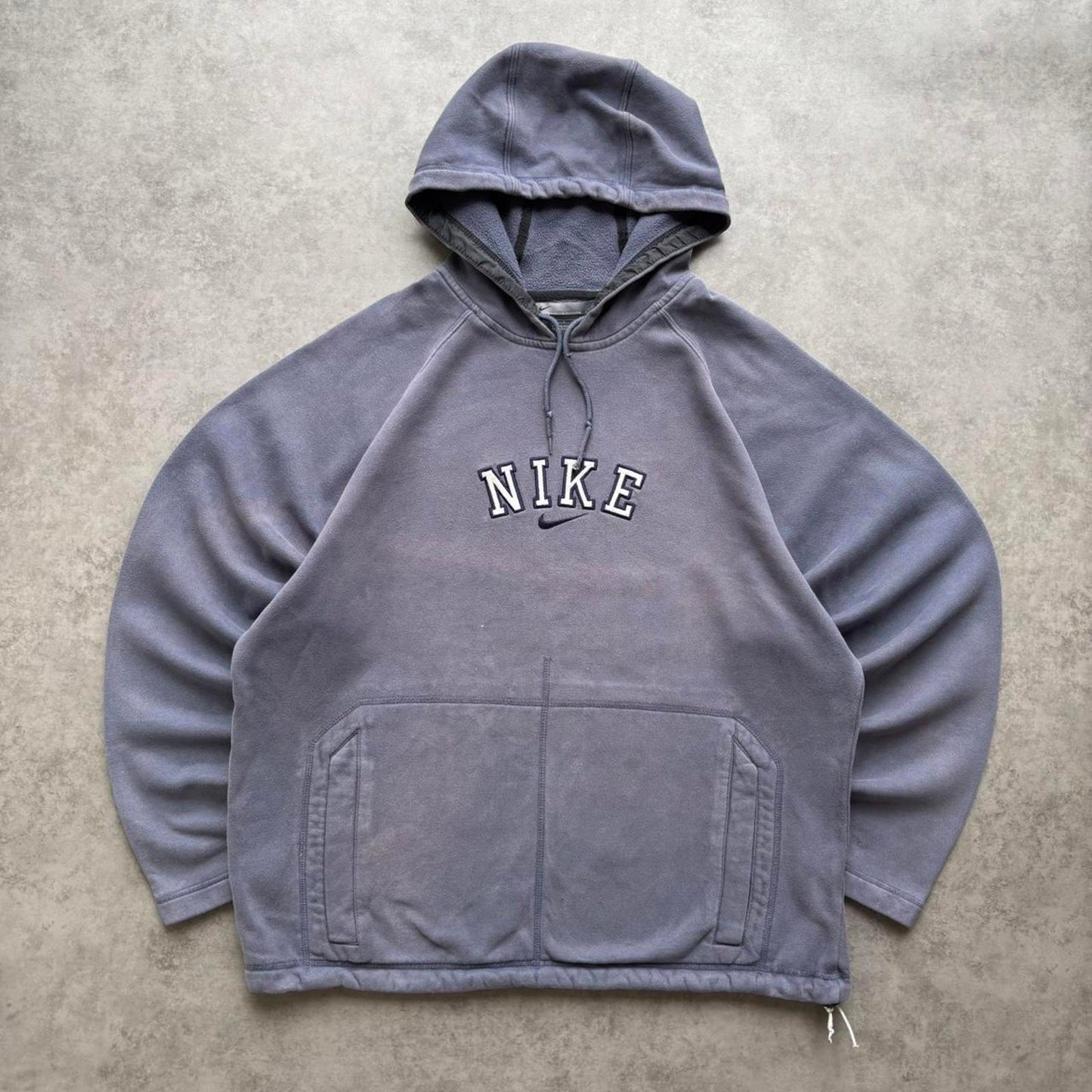 Vintage Nike Spellout Hoodie Grey (Large)