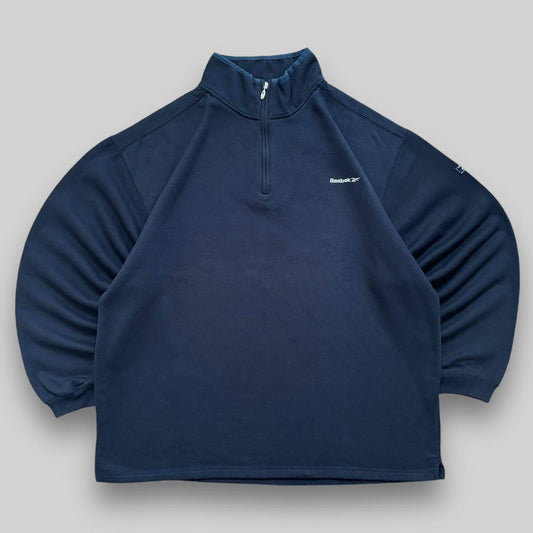 Vintage Reebok Essentials Quarter Zip Jumper (XL)