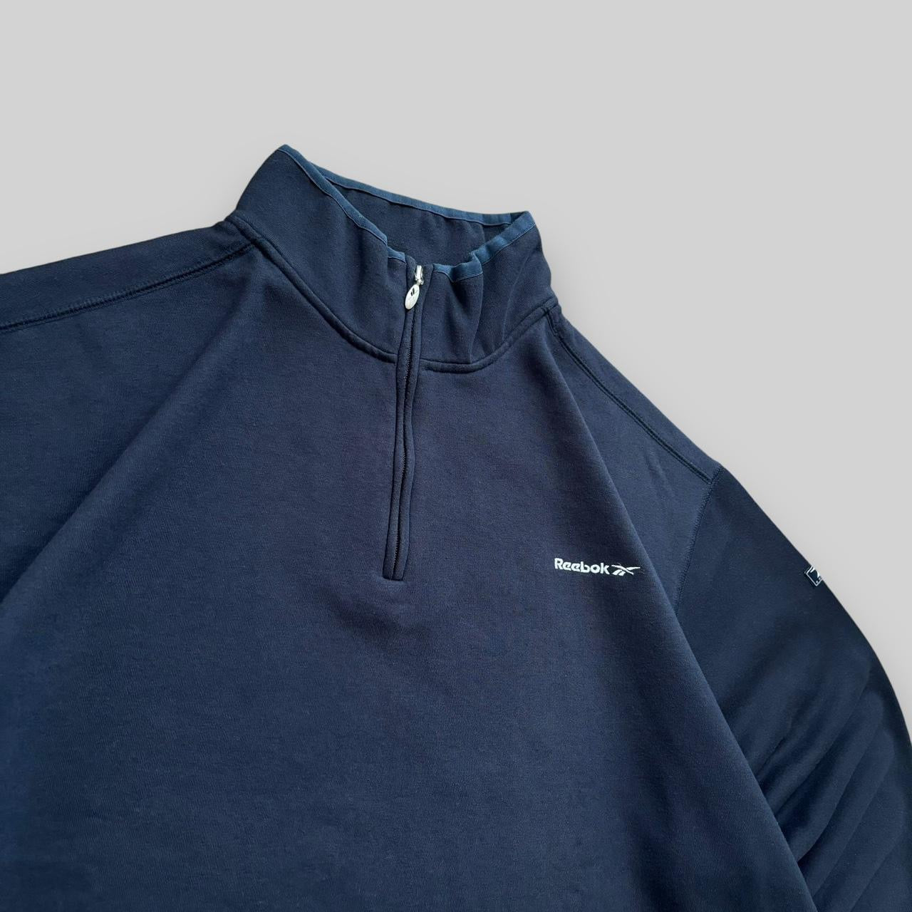 Vintage Reebok Essentials Quarter Zip Jumper (XL)