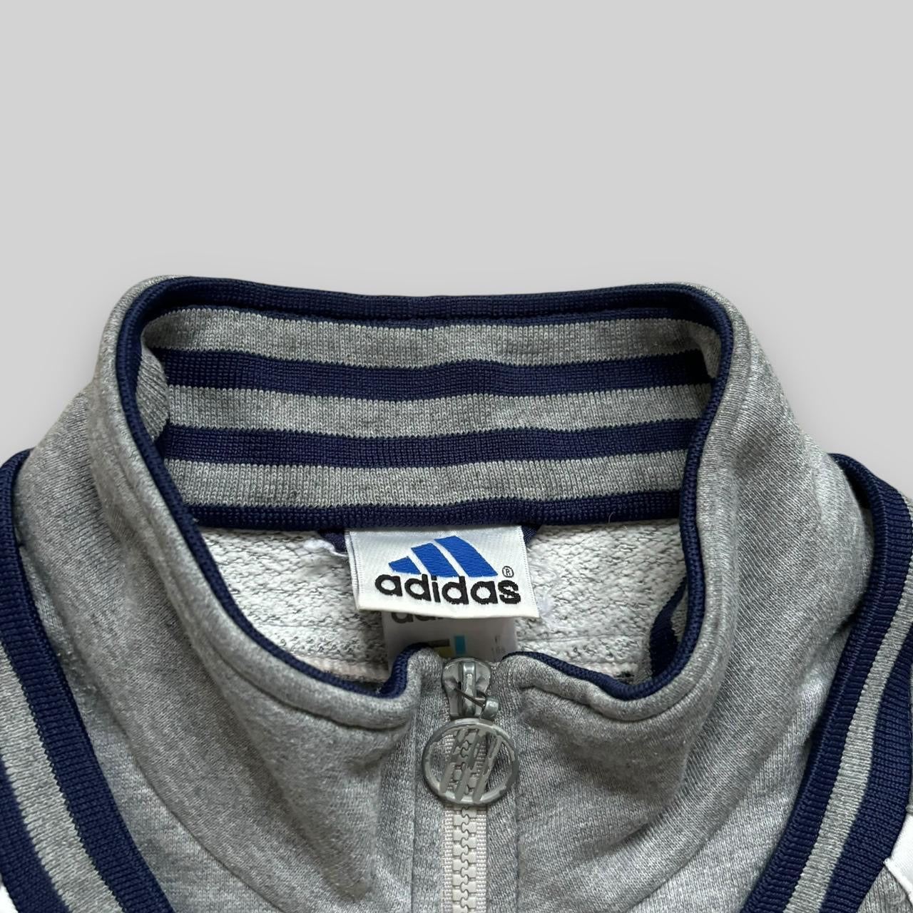 Vintage Adidas Spellout Zip Up Jumper (Large)