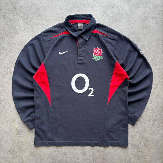 England Rugby Polo Shirt Navy (XL)