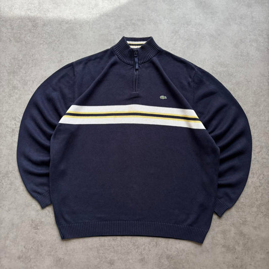 Lacoste Quarter Zip Knit Navy (XL)
